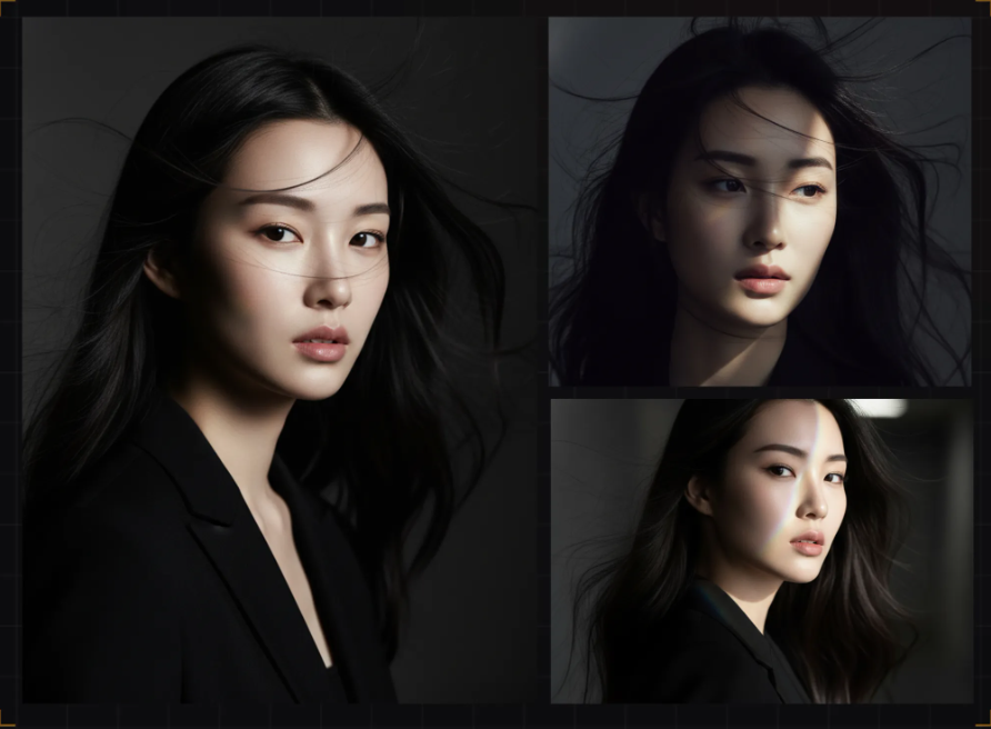 韩式肘尚特写肖像 prompt preview