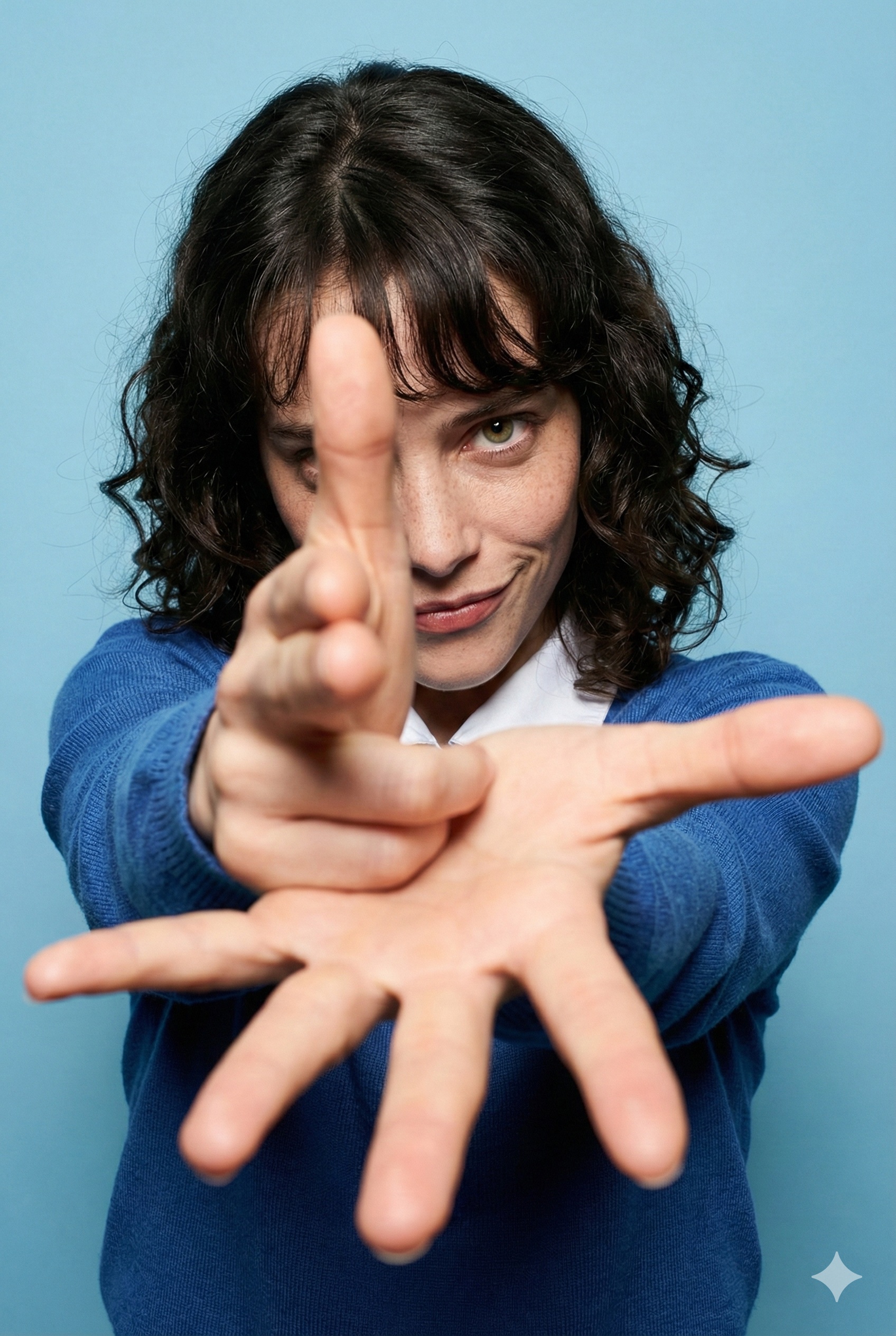 锁定你了！（有没有击中你的心💙) prompt preview