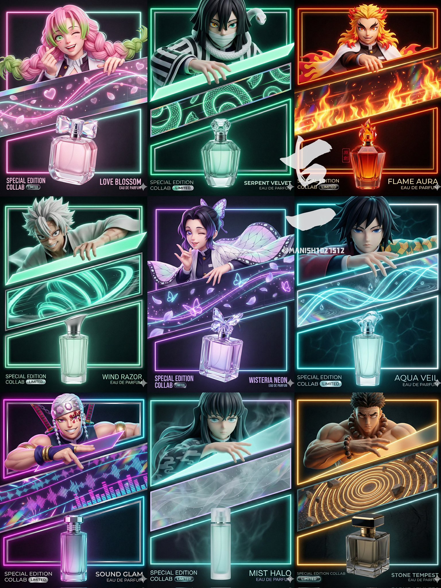 鬼灭主题联名香水 prompt preview