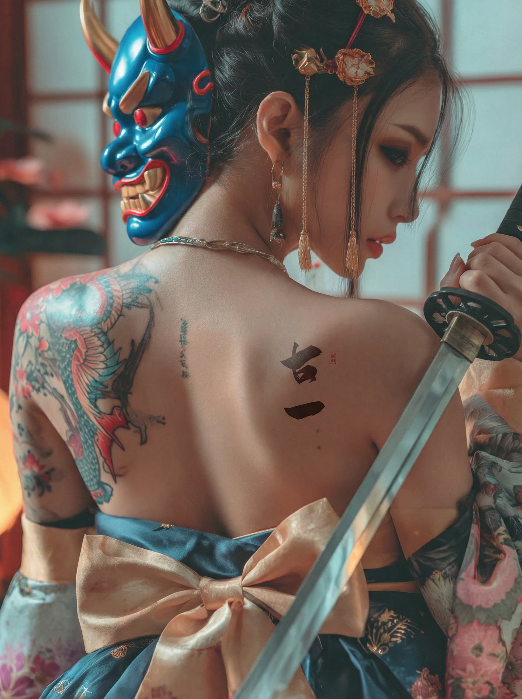 美は刃のように、静かに世界を変える。 prompt preview